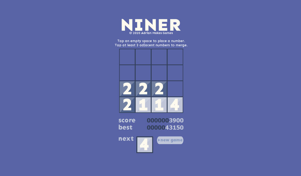 Niner (2020, Clickteam Fusion, The Daily Niner clone)